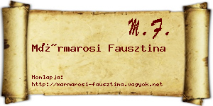Mármarosi Fausztina névjegykártya